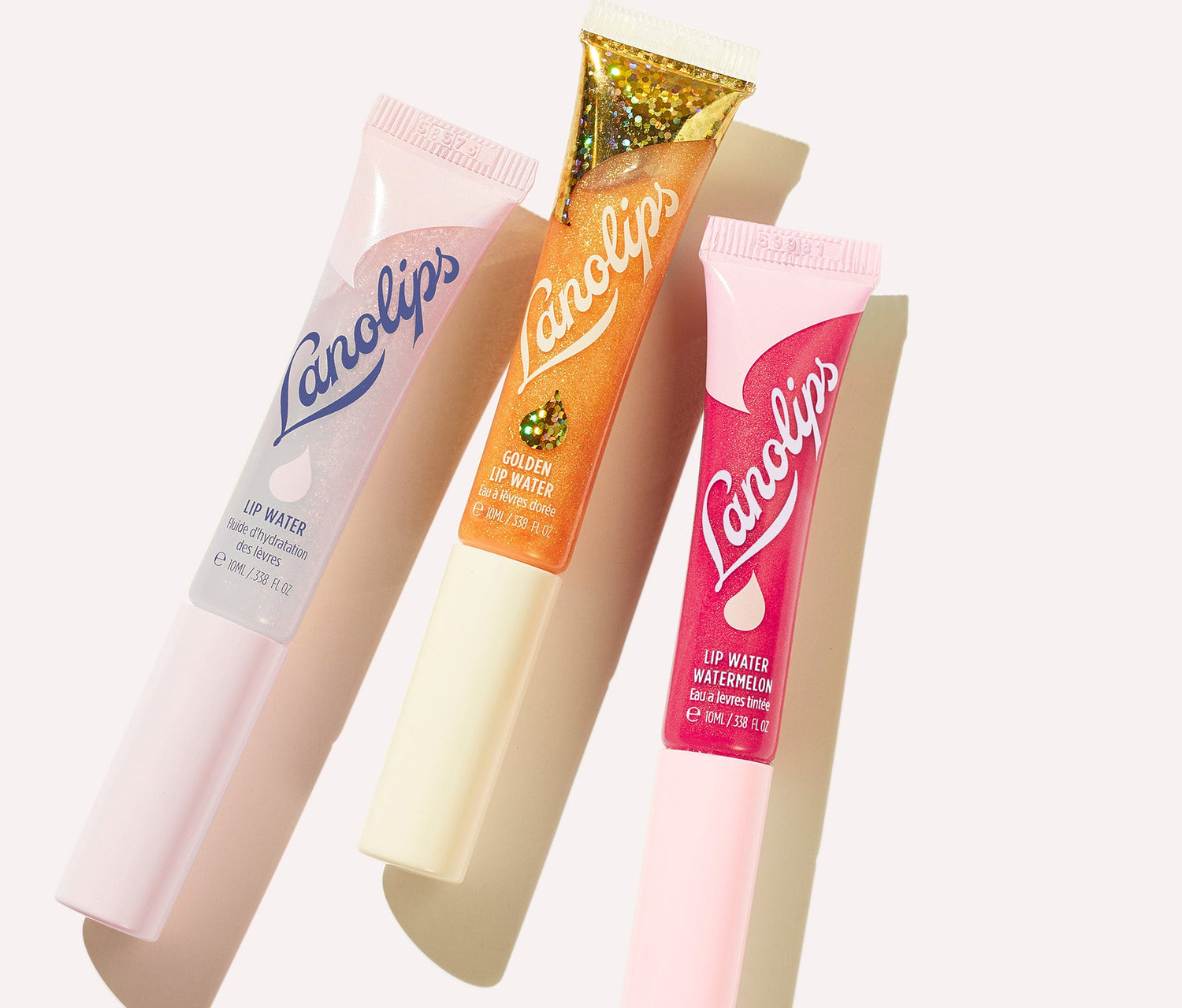 The Lanolips Lip Water Collection comes in three shades: Original Lip Water, Golden Lip Water and Watermelon Lip Water. These ultra-hydrating lip glosses deliver a sheer wash of colour and dewy shine, powered by lanolin, hyaluronic acid, and natural extracts.