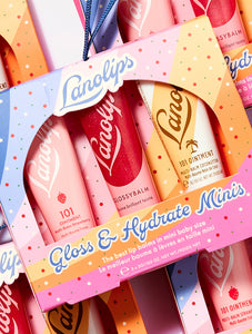 Gloss + Hydrate Minis is the world's best superbalms now in mini form. Each mini trio pack includes 101 Ointment Coconutter, 101 Ointment Strawberry and Glossy Balm Candy