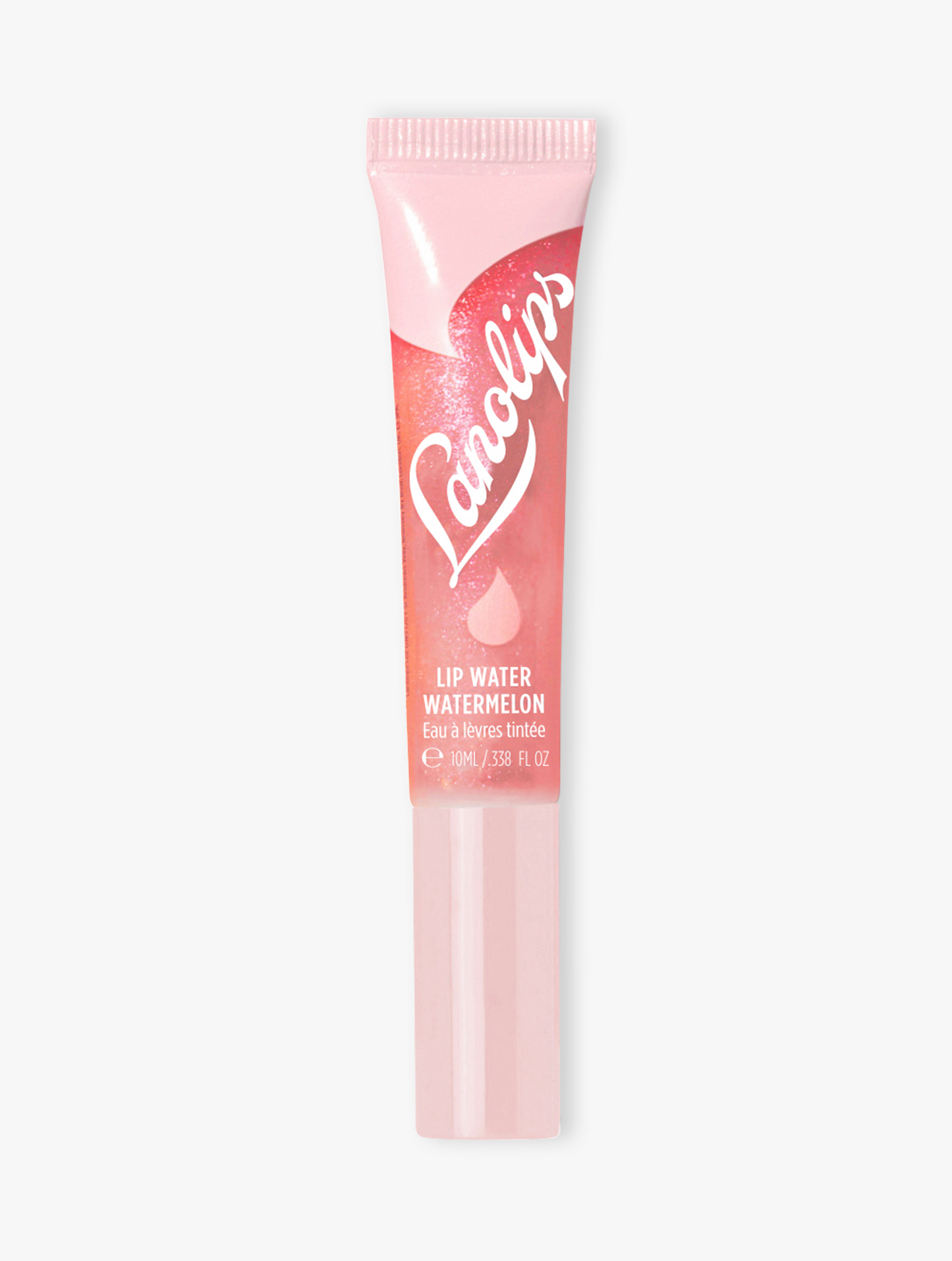Lanolips lip water watermelon tube closed.