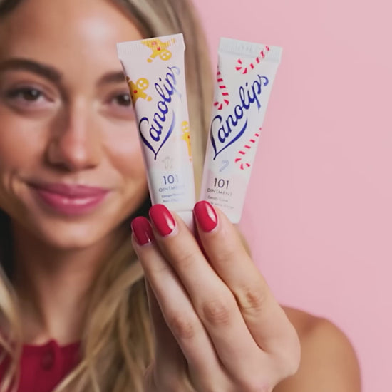 Video of the Lanolips Holiday Lip Duo Gingerbread House. 